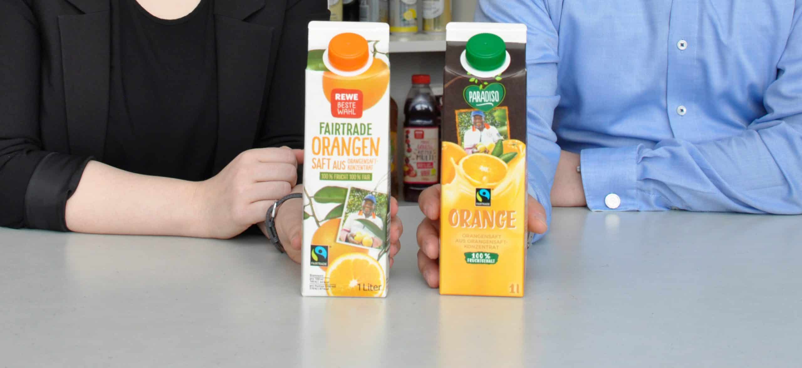 Fairtrade Orangensaft von REWE und PENNY