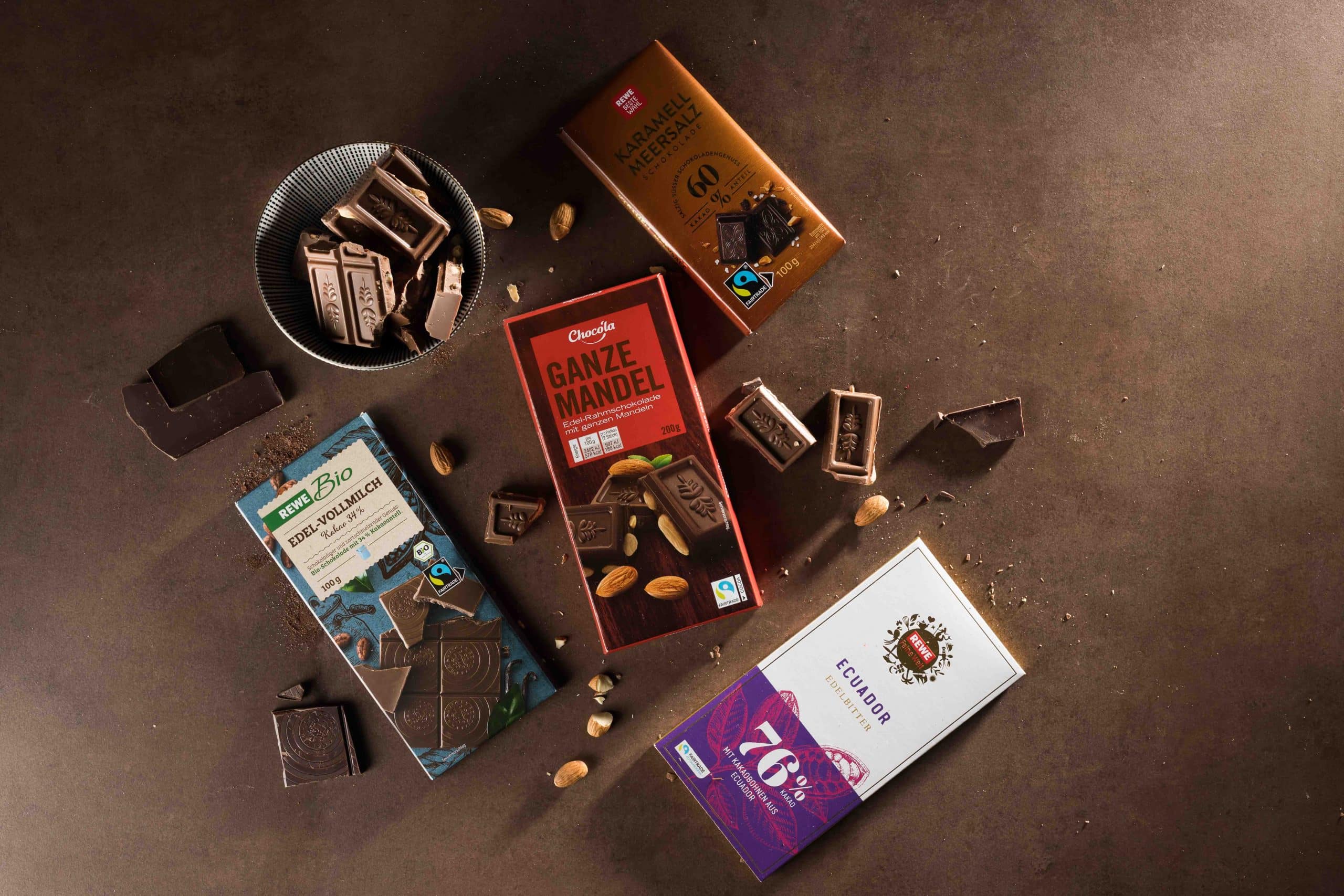 Fairtrade Schokolade von REWE und PENNY