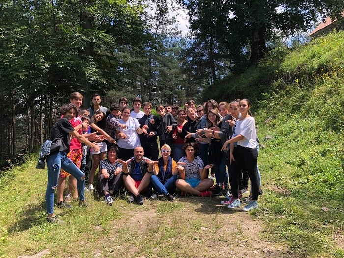 Gruppenbild des Roten Kreuzes sowie Kletterer