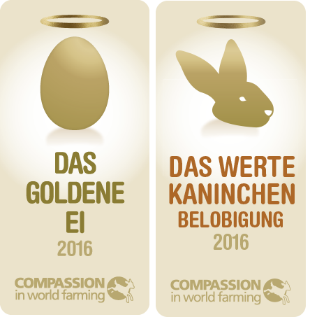 Das goldene Ei 2016 & Das werte Kaninchen Belobigung 2016 Logo