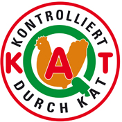 Das Siegel des Vereins für kontrollierte alternative Tierhaltungsformen e.V. (KAT)