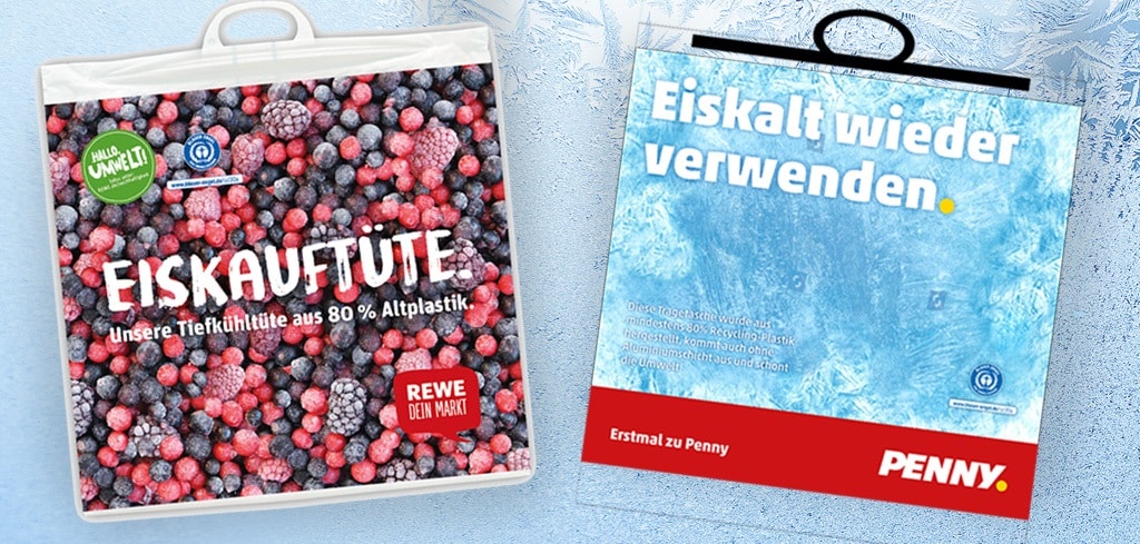 Tiefkühltragetaschen von REWE und PENNY