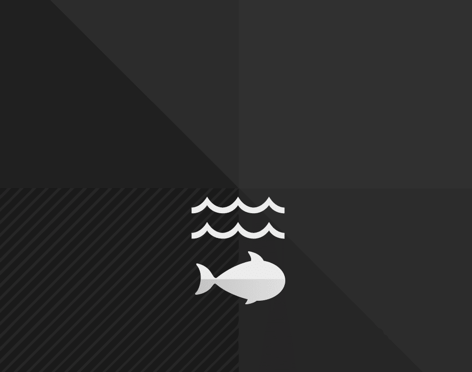 Ein Symbol von einem Fisch unter Wasser