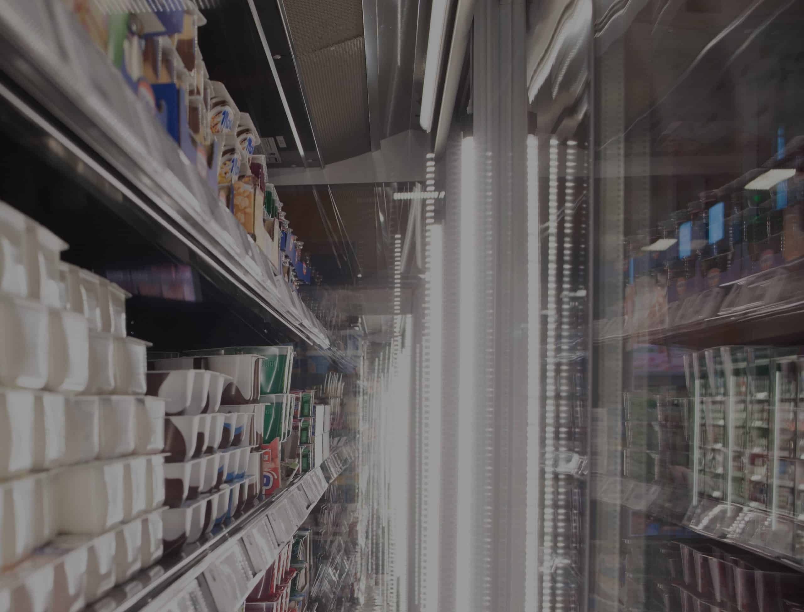 REWE-Kühlschrank von innen