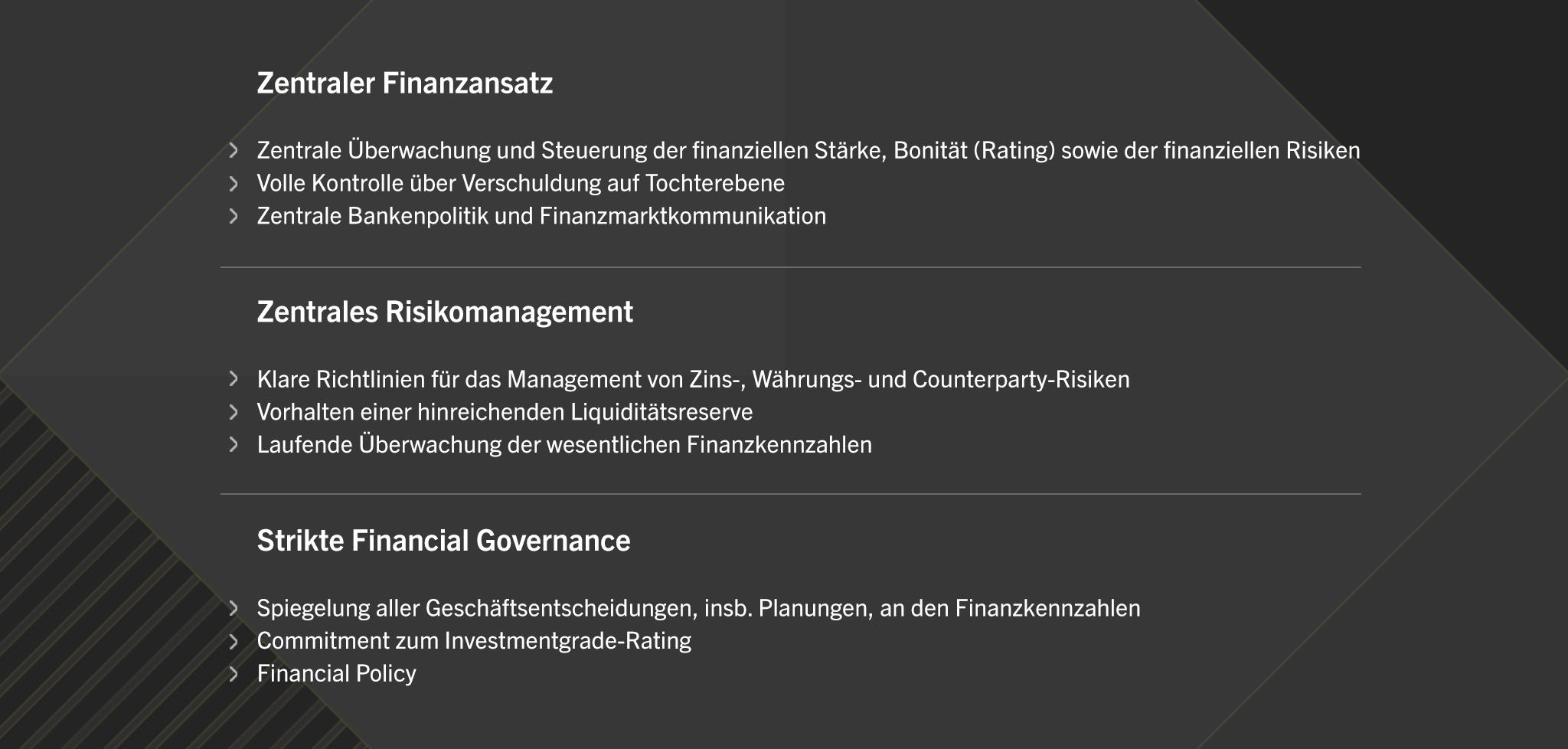 Der zentrale Finanzsatz