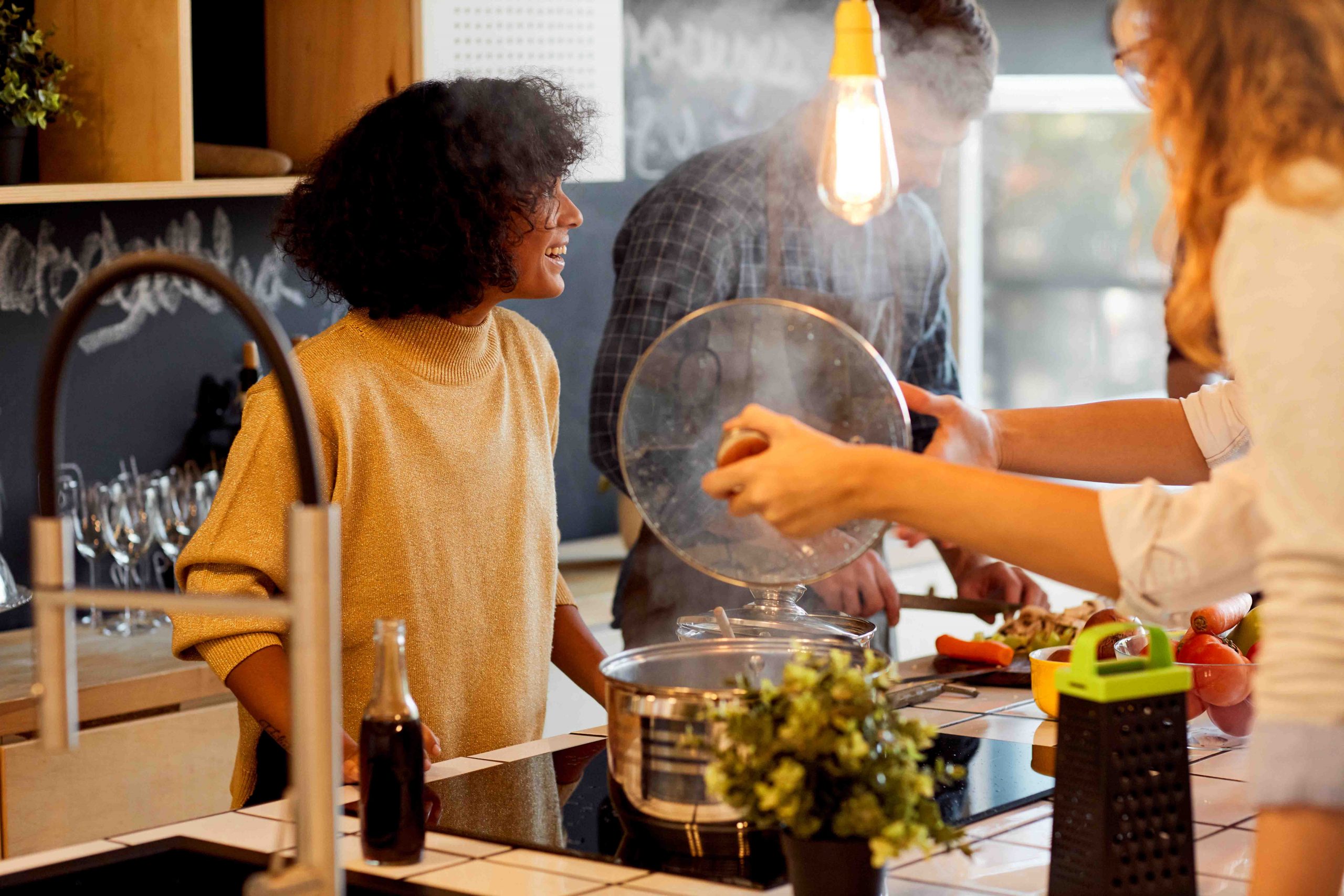 Friends Cooking Together
