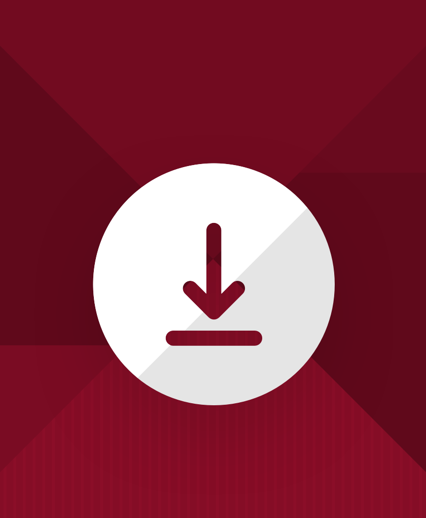 Ein Download Symbol´auf rotem Hintergrund. Es handelt sich um eine Illustration.
