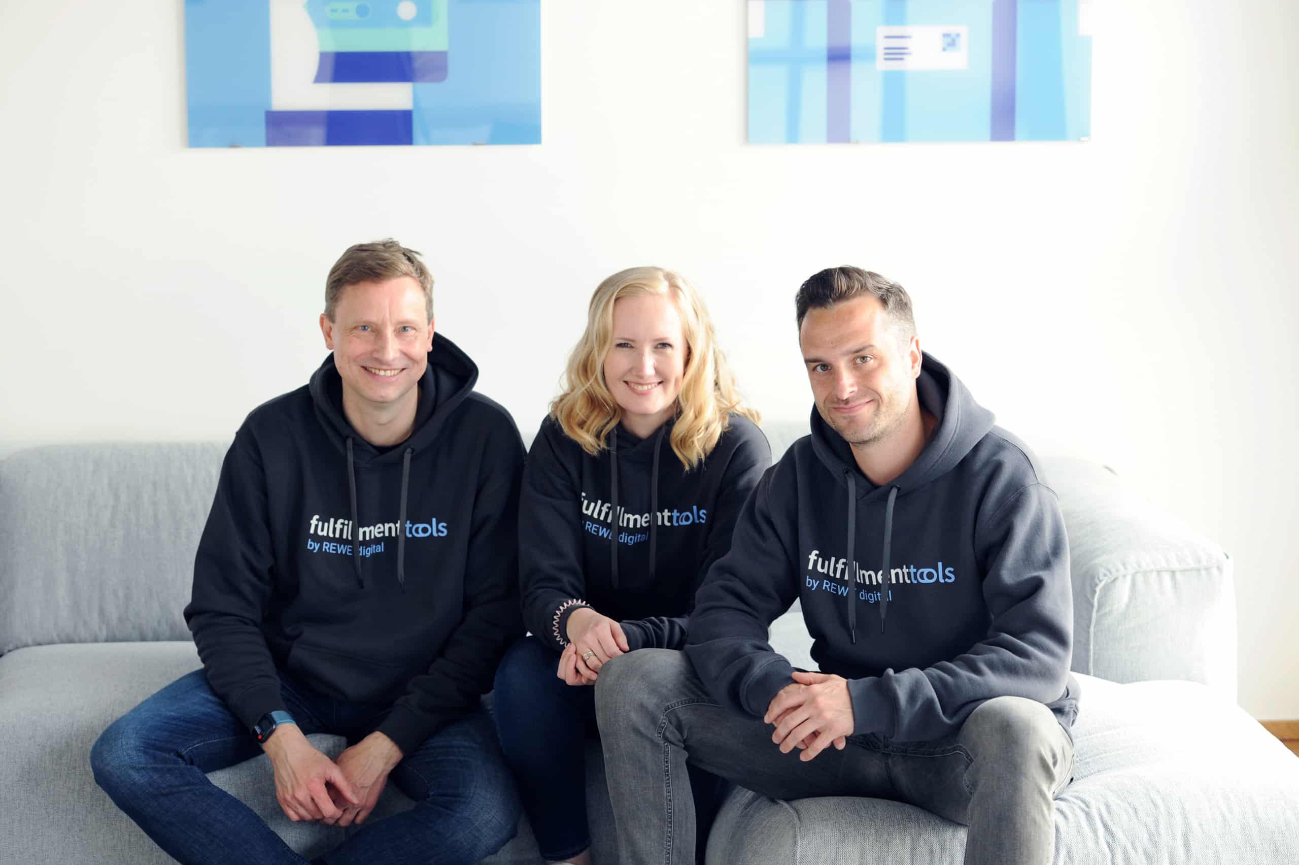 Die Geschäftsführer von Fulfillmenttools: Jürgen Brock, Linda Kuhr und Björn Dröschel.