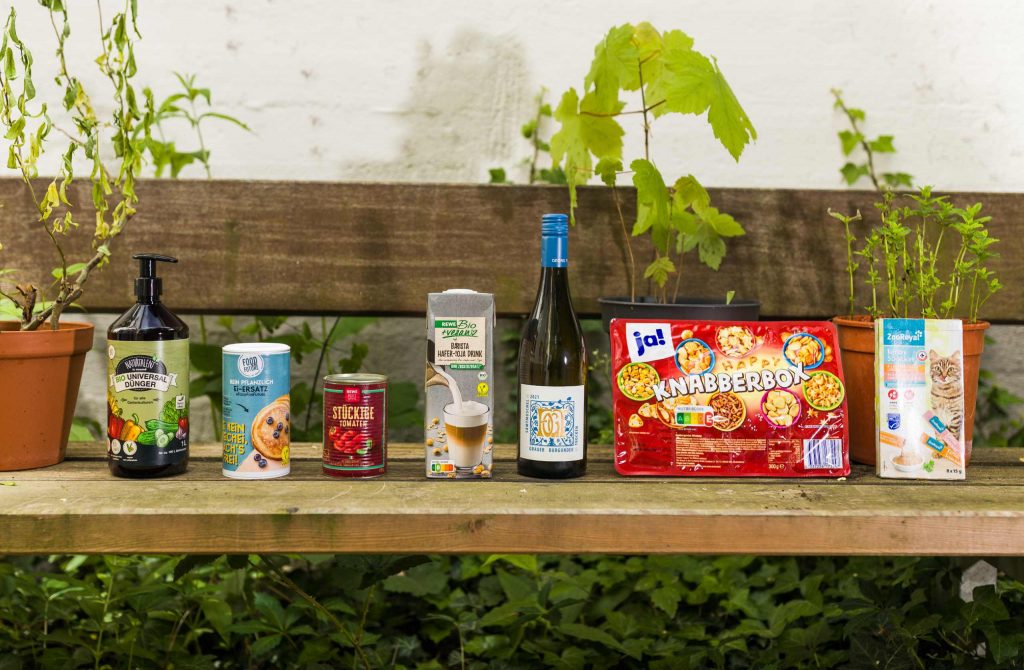 Abbildung von Eigenmarken der REWE Group
