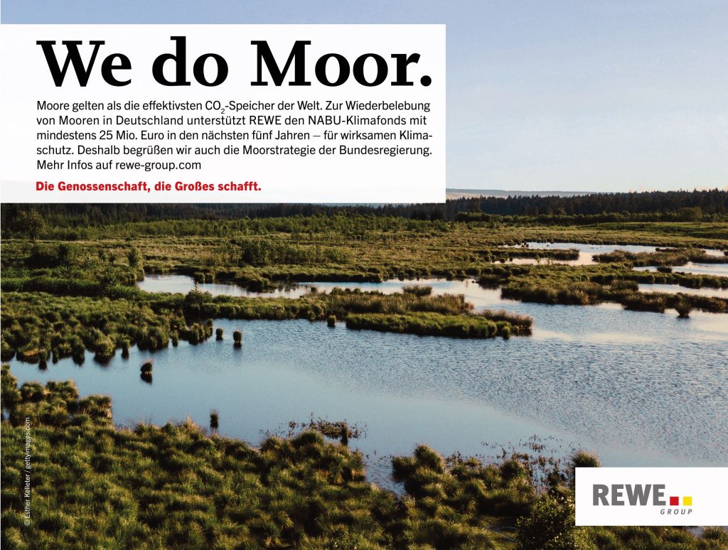 Moorlandschaft von oben. Der Titel ist: 
