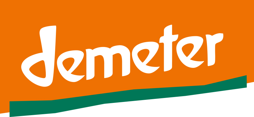 Das Demeter Logo. Qualitätslabel für Nahrungsmittel aus biologisch-dynamischer Landwirtschaft.