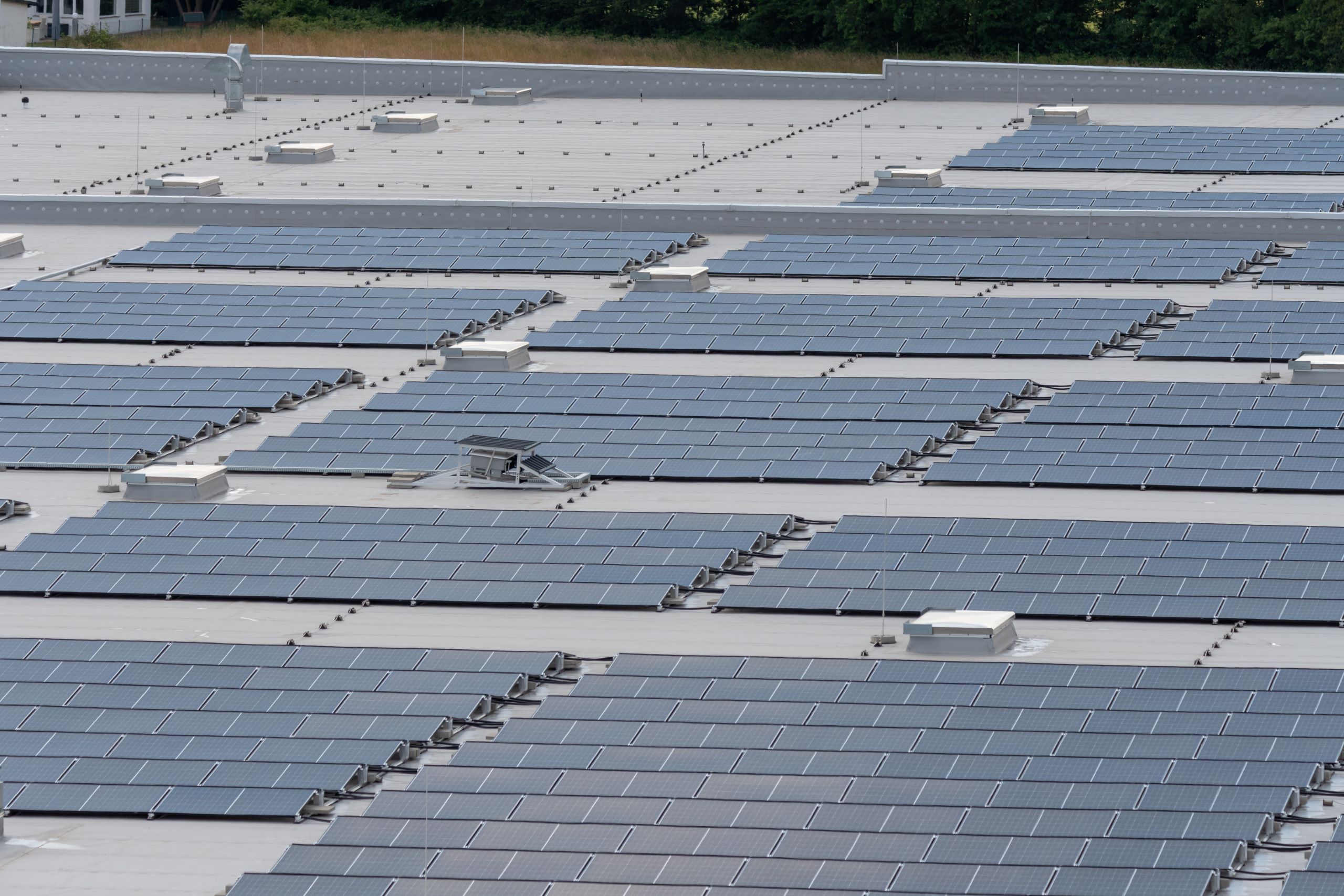 Solar panels on a roof