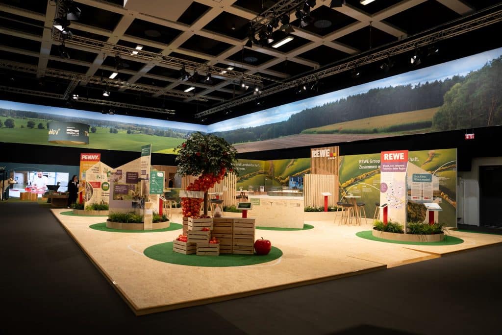 Messestand von REWE auf der Grünen Woche in Berlin
