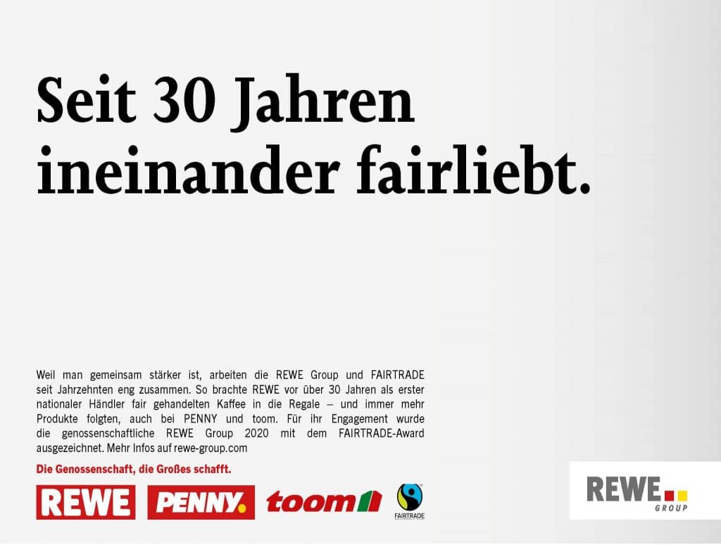 Ein Statement der REWE Group zu FAIRTRADE und zu der Zusammenarbeit seit 30 Jahren