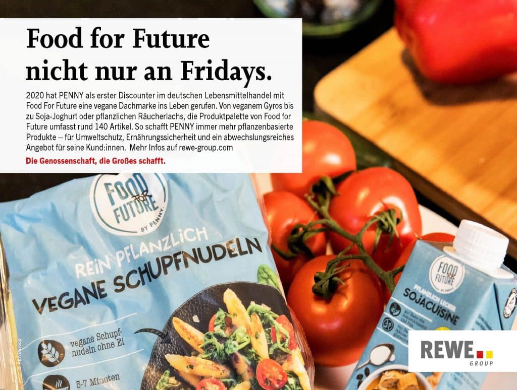 Vegane Produkte der Food for Future Marke von PENNY