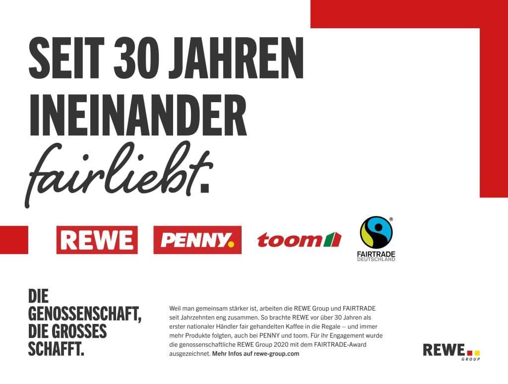 Ein Statement der REWE Group zu FAIRTRADE und zu der Zusammenarbeit seit 30 Jahren