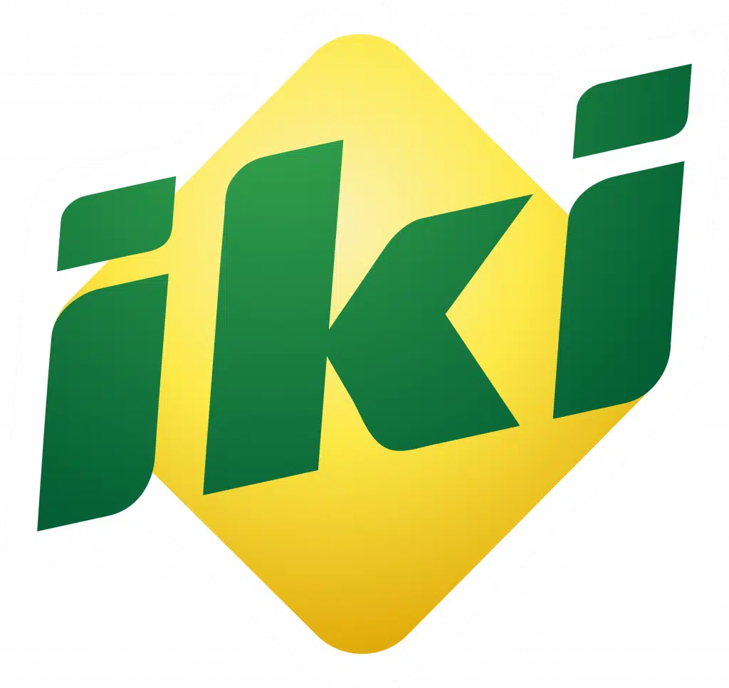 The IKI logo in green lettering on a yellow background.