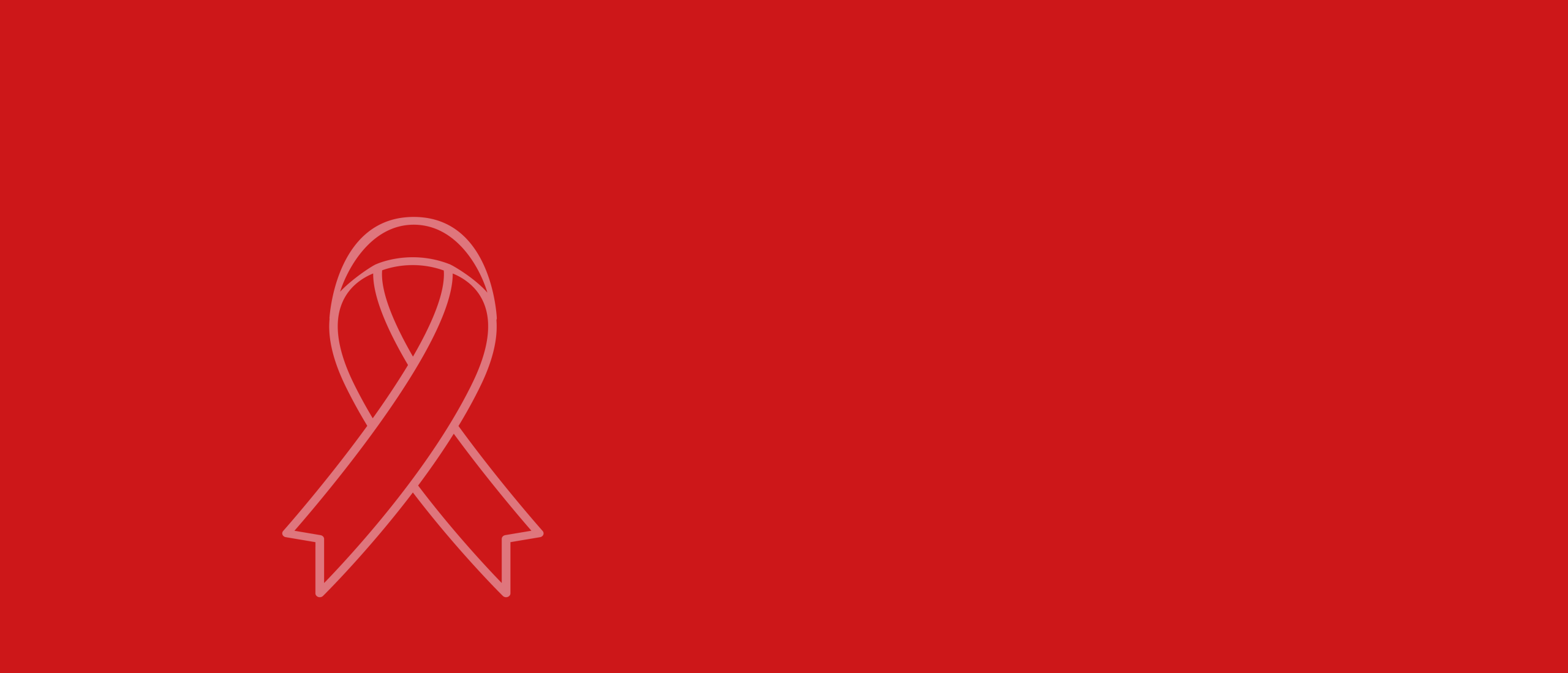 Roter Hintergrund mit schabloniertem Symbol eines Bandes