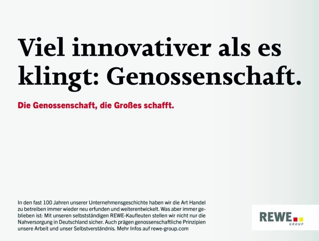 Eine Infografik zu der REWE Group als Genossenschaft.