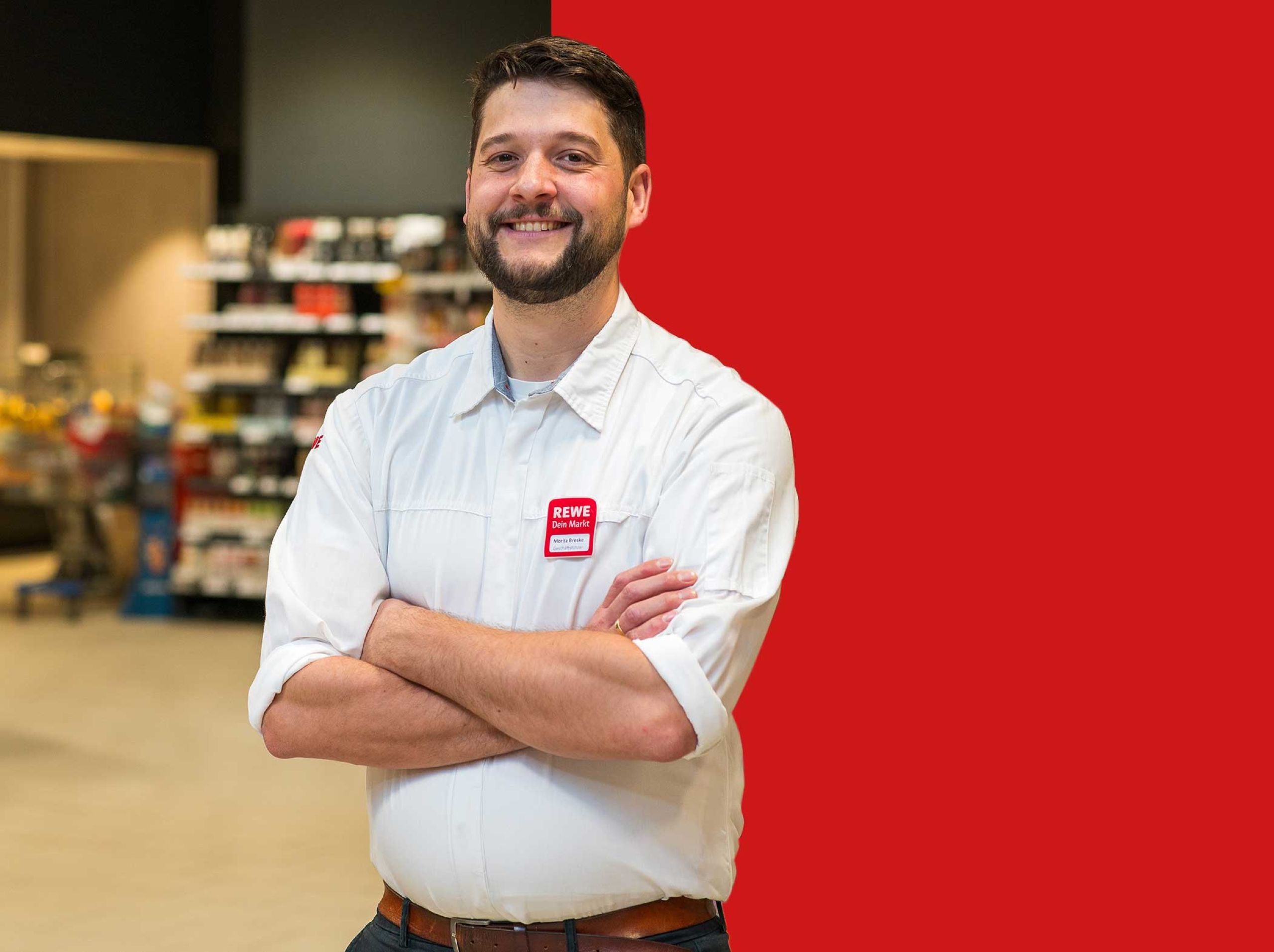 Portait from REWE merchant Moritz Breske.