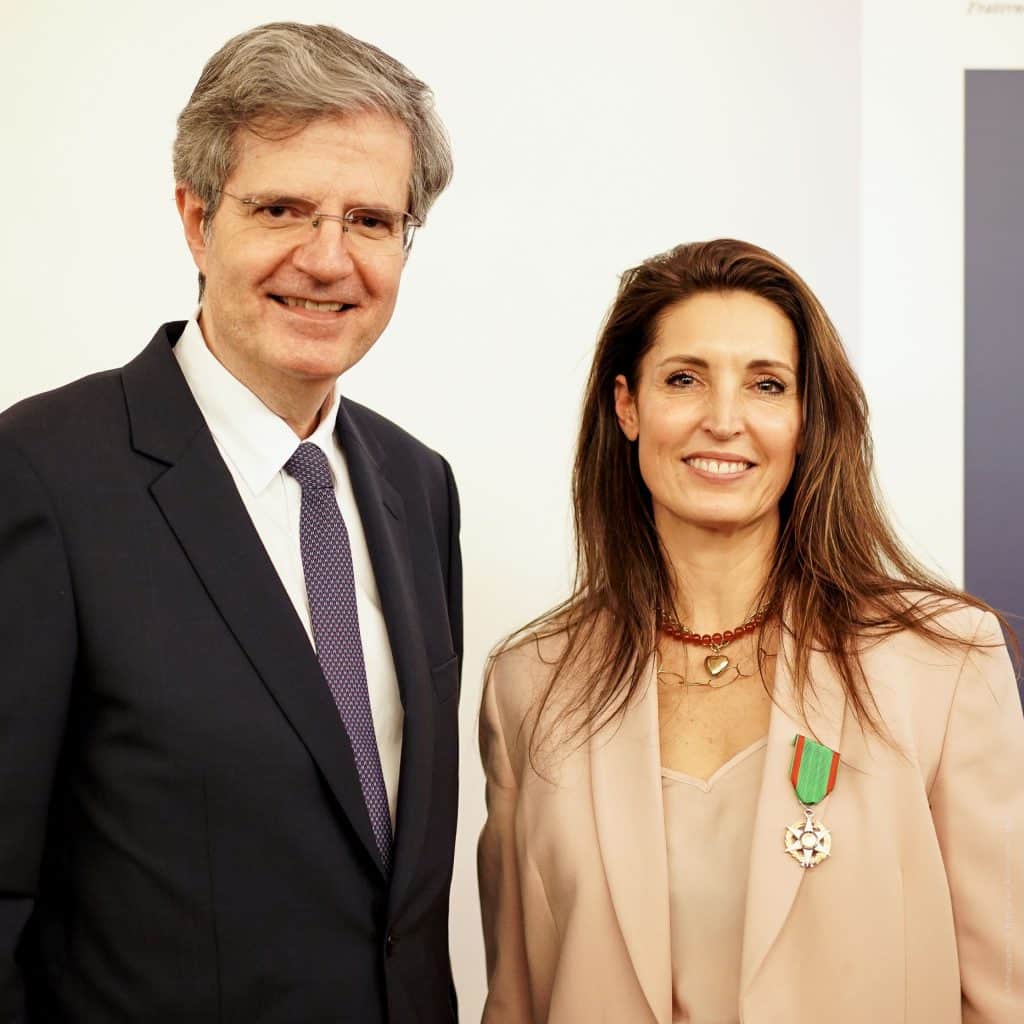 Emilie Bourgoin (rechts) und François Delattre (links).
